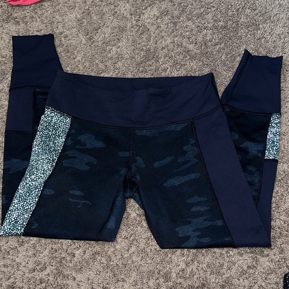 Lululemon Athletica Dark Blue Camo Leggings - Picture 1 of 7